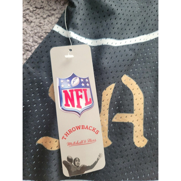 Mitchell & Ness Youth Large 14/16 New Orleans Saints Black Historic Logo Jersey - Picture 6 of 12